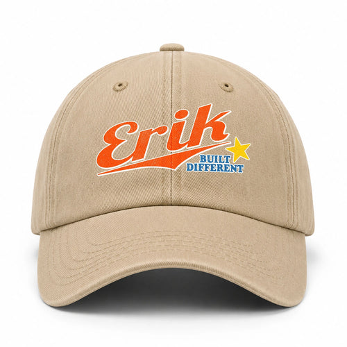 Your Name Built Different Logo Washed Cap ERIK 13K1 C56PF