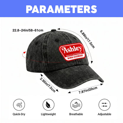 Built Different Born Legendary Red Logo Washed Cap ASHLEY 13K1 C63PF