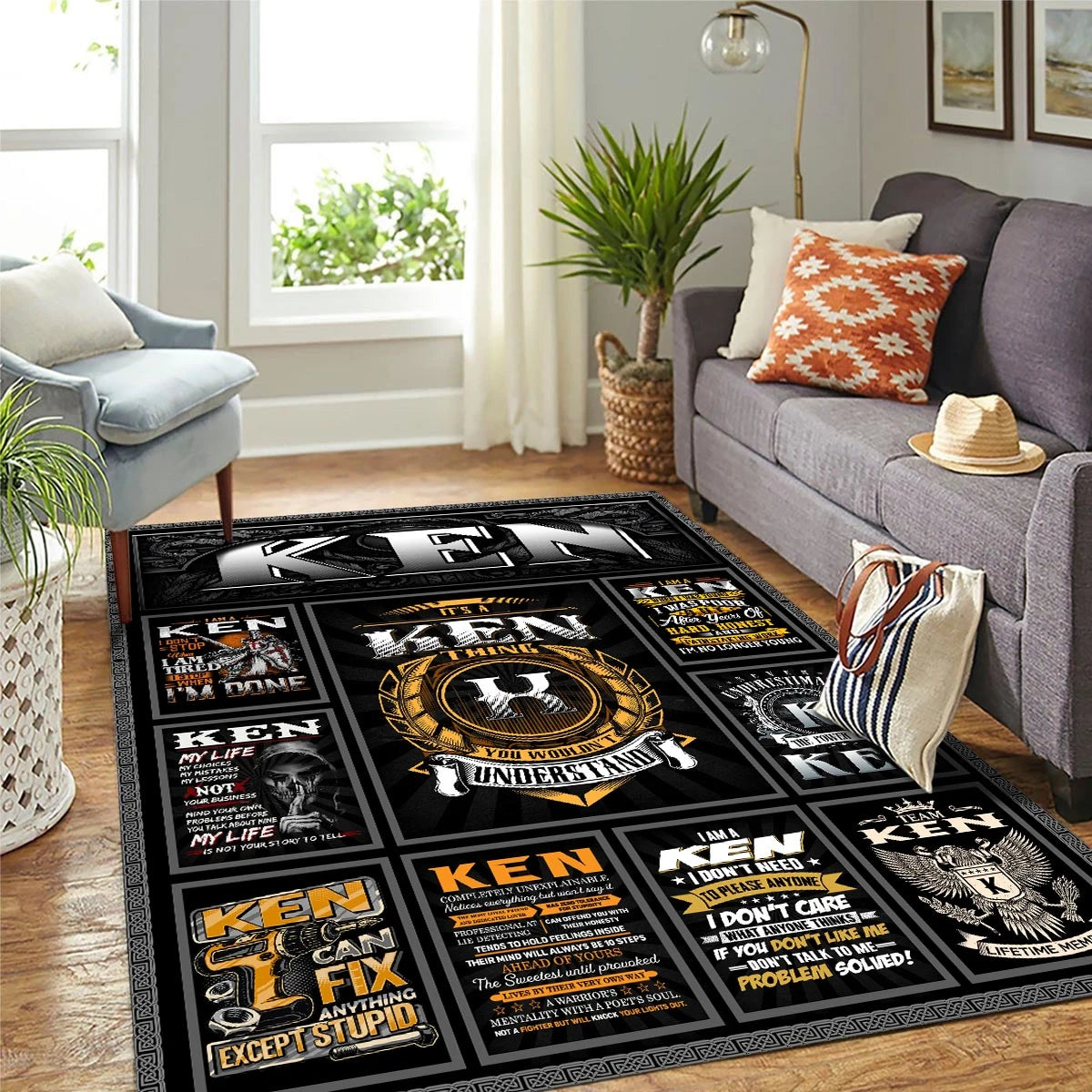 KEN Personalized Sponge Floor Mat – Custom Printed Home Decor 13K1-AR2
