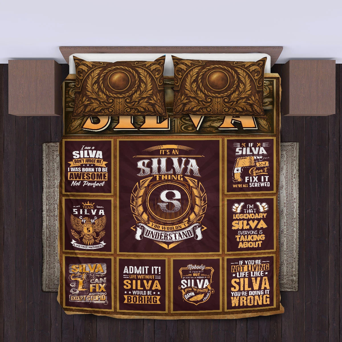 SILVA Limited Edition Personalized Bedding Set 13K1-BS3