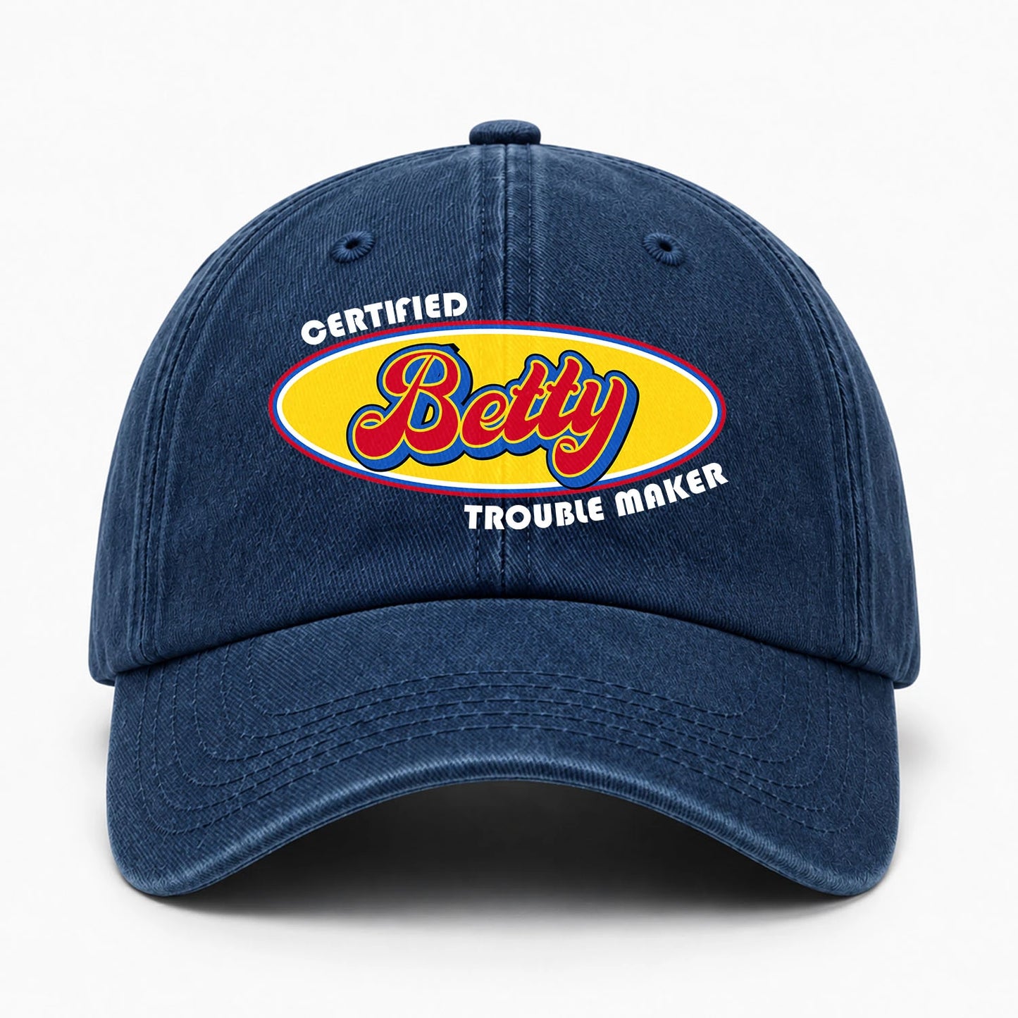 Certified Your Name Trouble Maker Washed Cap BETTY 13K1 C73PF