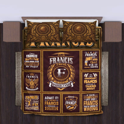FRANCIS Limited Edition Personalized Bedding Set 13K1-BS3
