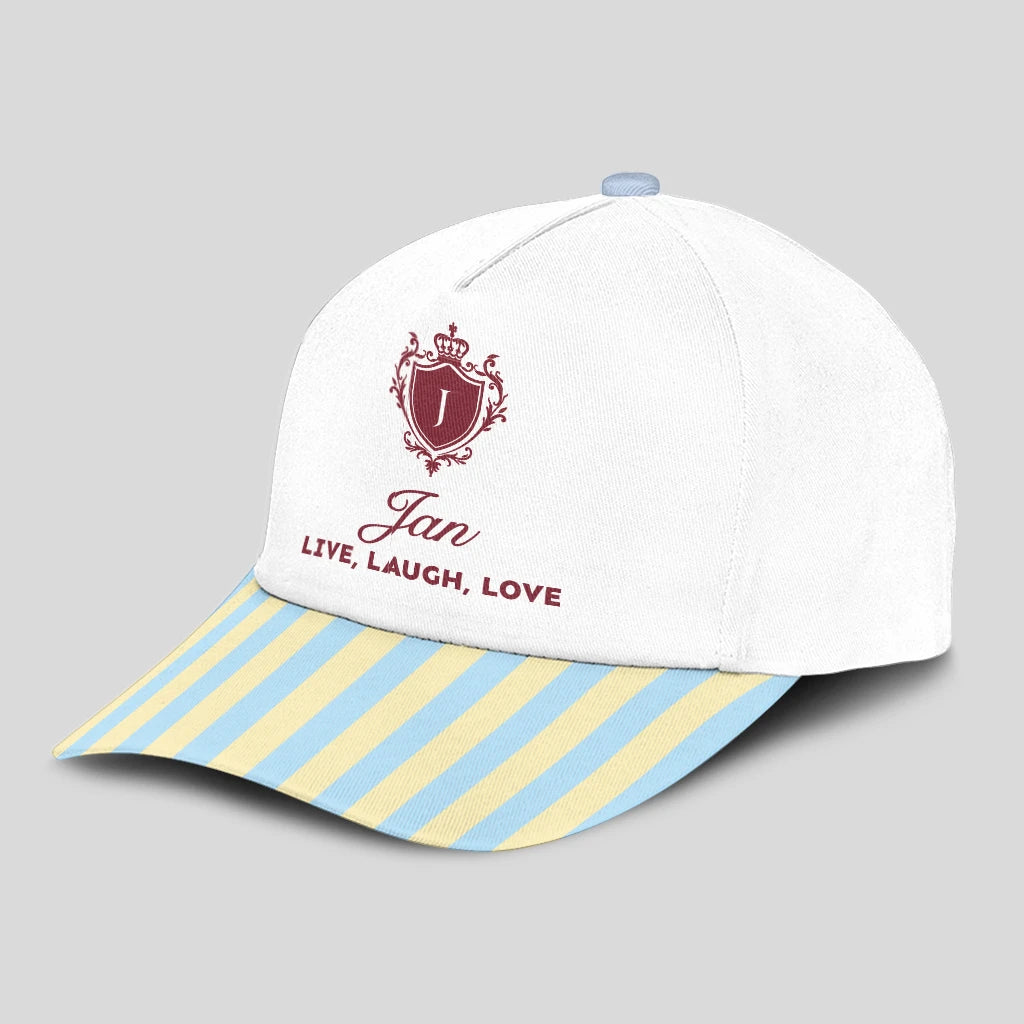 Live Laugh Love Blue And Yellow Luxury Cap JAN 13K1 C121PF