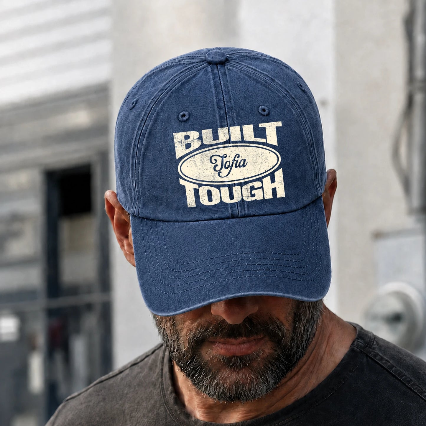 Built Your Name Tough Slogan Washed Cap SOFIA 13K1 C96PF