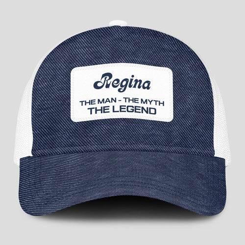 The Man The Myth The Legend Blue Denim Mesh Cap REGINA 13K1 C194PF