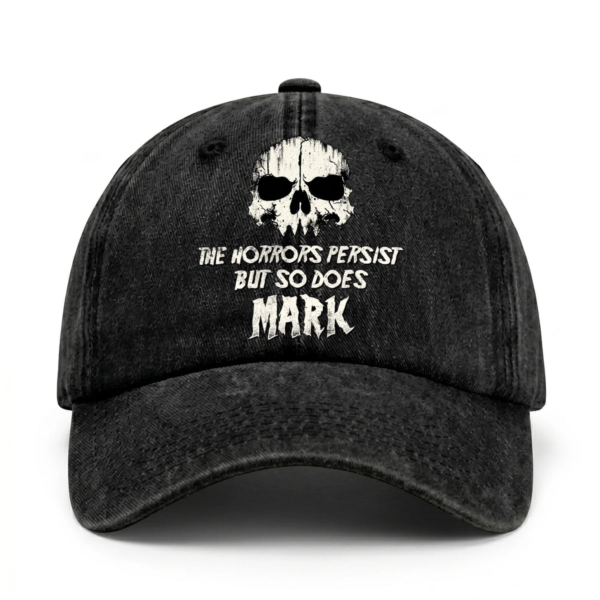 The Horrors Persist But So Does Your Name Cool Skull Washed Cap MARK 13K1 C134PF