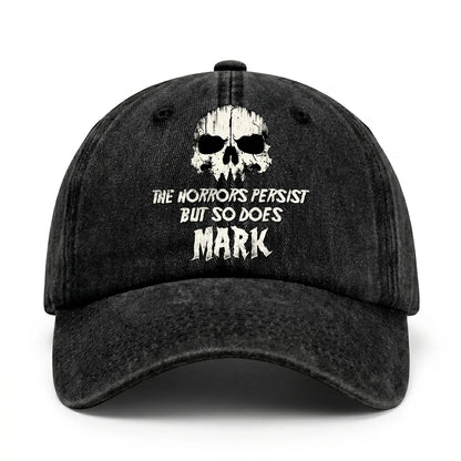The Horrors Persist But So Does Your Name Cool Skull Washed Cap MARK 13K1 C134PF