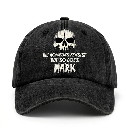 The Horrors Persist But So Does Your Name Cool Skull Washed Cap MARK 13K1 C134PF