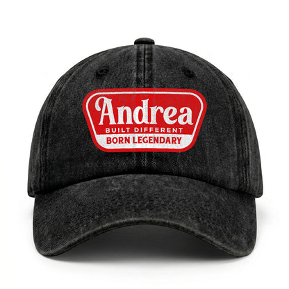 Built Different Born Legendary Red Logo Washed Cap ANDREA 13K1 C63PF