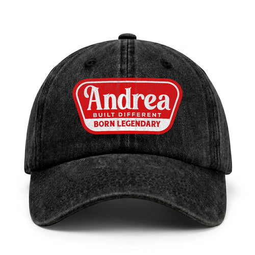 Built Different Born Legendary Red Logo Washed Cap ANDREA 13K1 C63PF
