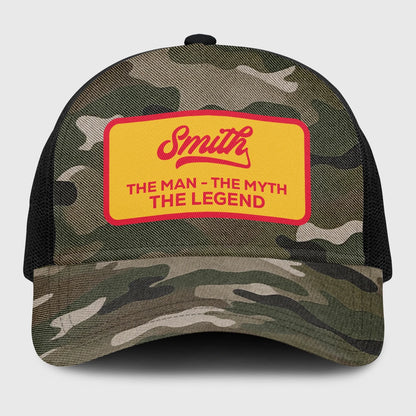 The Man The Myth The Legend Camo Vintage Mesh Cap SMITH 13K1 C191PF