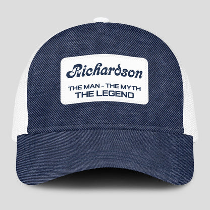The Man The Myth The Legend Blue Denim Mesh Cap RICHARDSON 13K1 C194PF