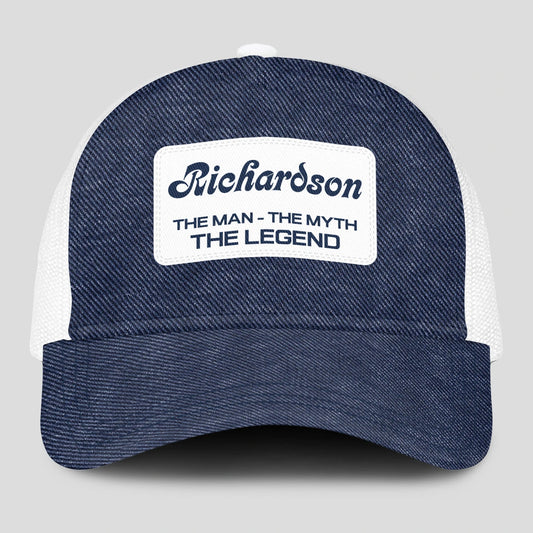The Man The Myth The Legend Blue Denim Mesh Cap RICHARDSON 13K1 C194PF