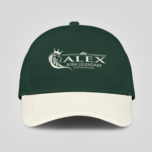 Born Legendary Lion Logo Sage Green And Beige Cap ALEX 13K1 C182PF