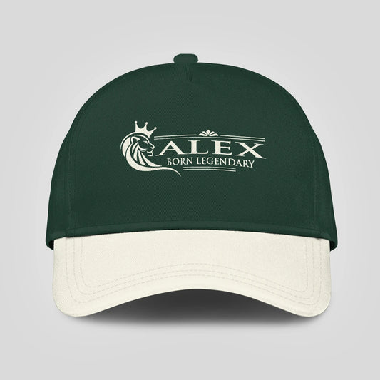 Born Legendary Lion Logo Sage Green And Beige Cap ALEX 13K1 C182PF