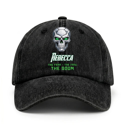 The Fear The Fate The Doom Skull Washed Cap REBECCA 13K1 C99PF