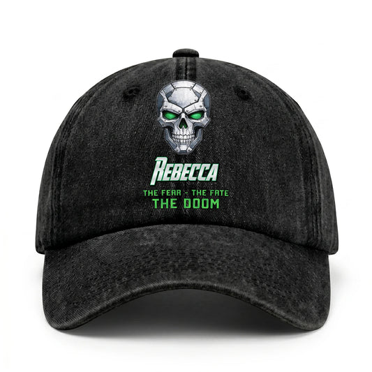The Fear The Fate The Doom Skull Washed Cap REBECCA 13K1 C99PF