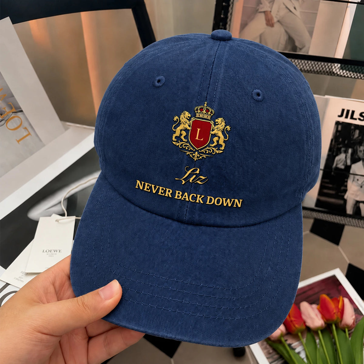 Never Back Down Luxury Washed Cap Cap LIZ 13K1 C168PF