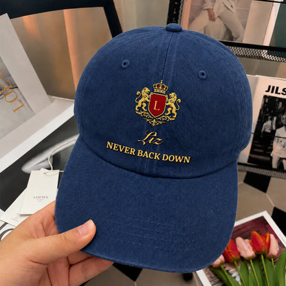 Never Back Down Luxury Washed Cap Cap LIZ 13K1 C168PF