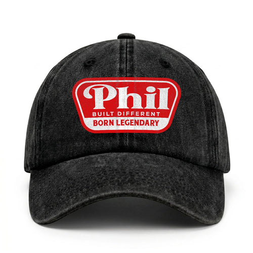 Built Different Born Legendary Red Logo Washed Cap PHIL 13K1 C63PF