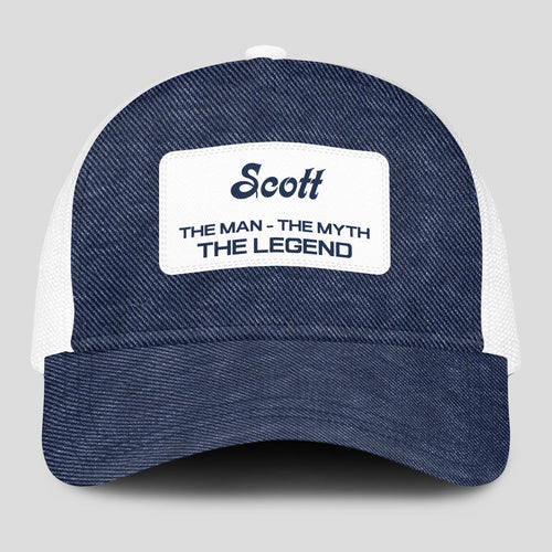The Man The Myth The Legend Blue Denim Mesh Cap SCOTT 13K1 C194PF