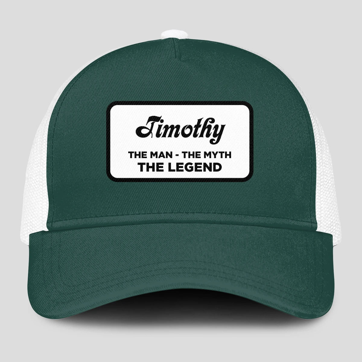 The Man The Myth The Legend Green And White Mesh Cap TIMOTHY 13K1 C198PF