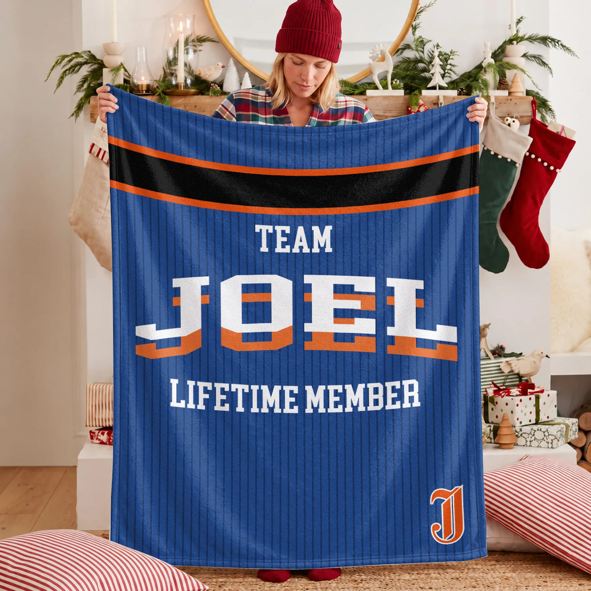 Team Your Name Lifetime Member Basketball Fleece Blanket JOEL 13K1 BK47