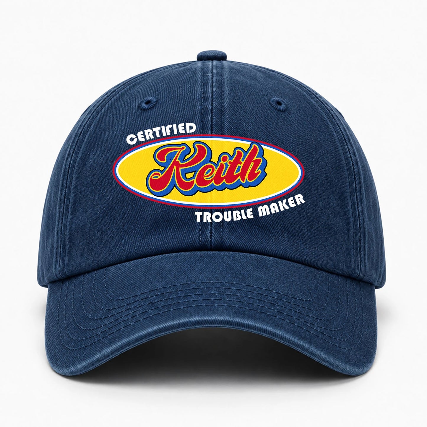 Certified Your Name Trouble Maker Washed Cap KEITH 13K1 C73PF