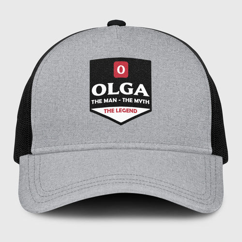The Man The Myth The Legend Gray Mesh Cap OLGA 13K1 C189PF