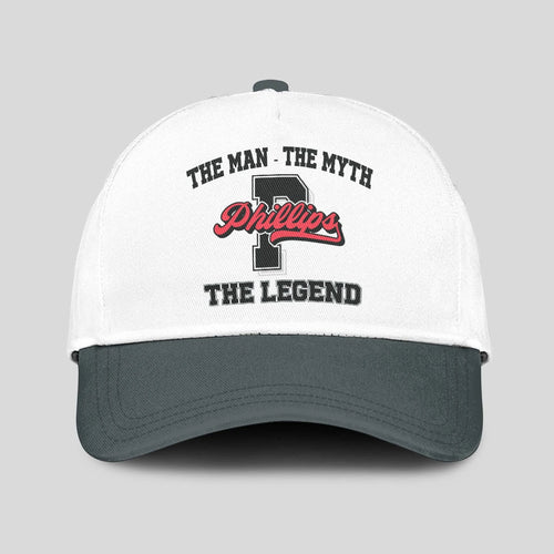 The Man The Myth The Legend Custom Initial Letter And Name Cap PHILLIPS 13K1 C38PF
