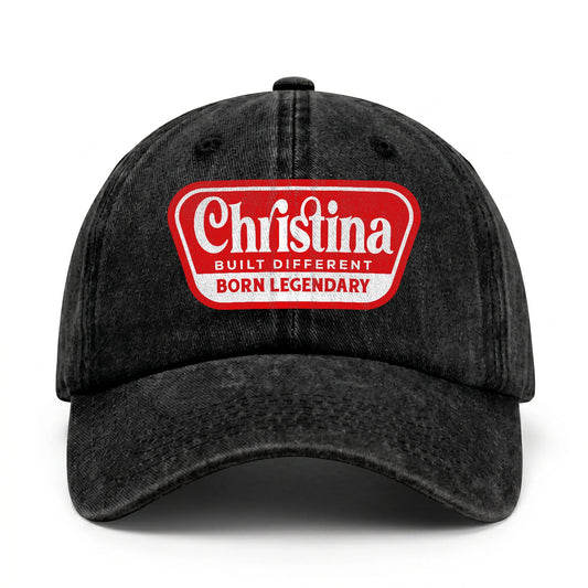 Built Different Born Legendary Red Logo Washed Cap CHRISTINA 13K1 C63PF