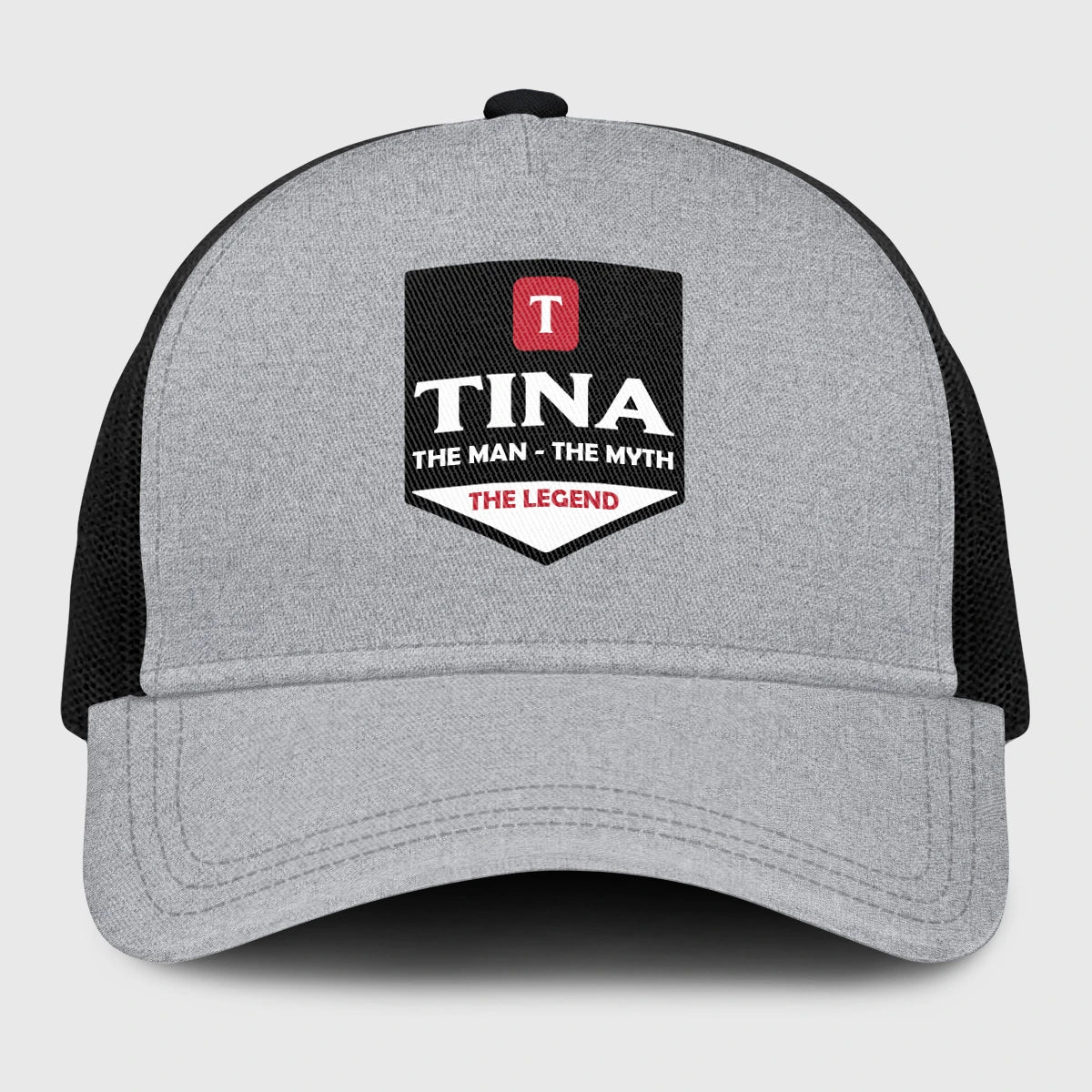 The Man The Myth The Legend Gray Mesh Cap TINA 13K1 C189PF