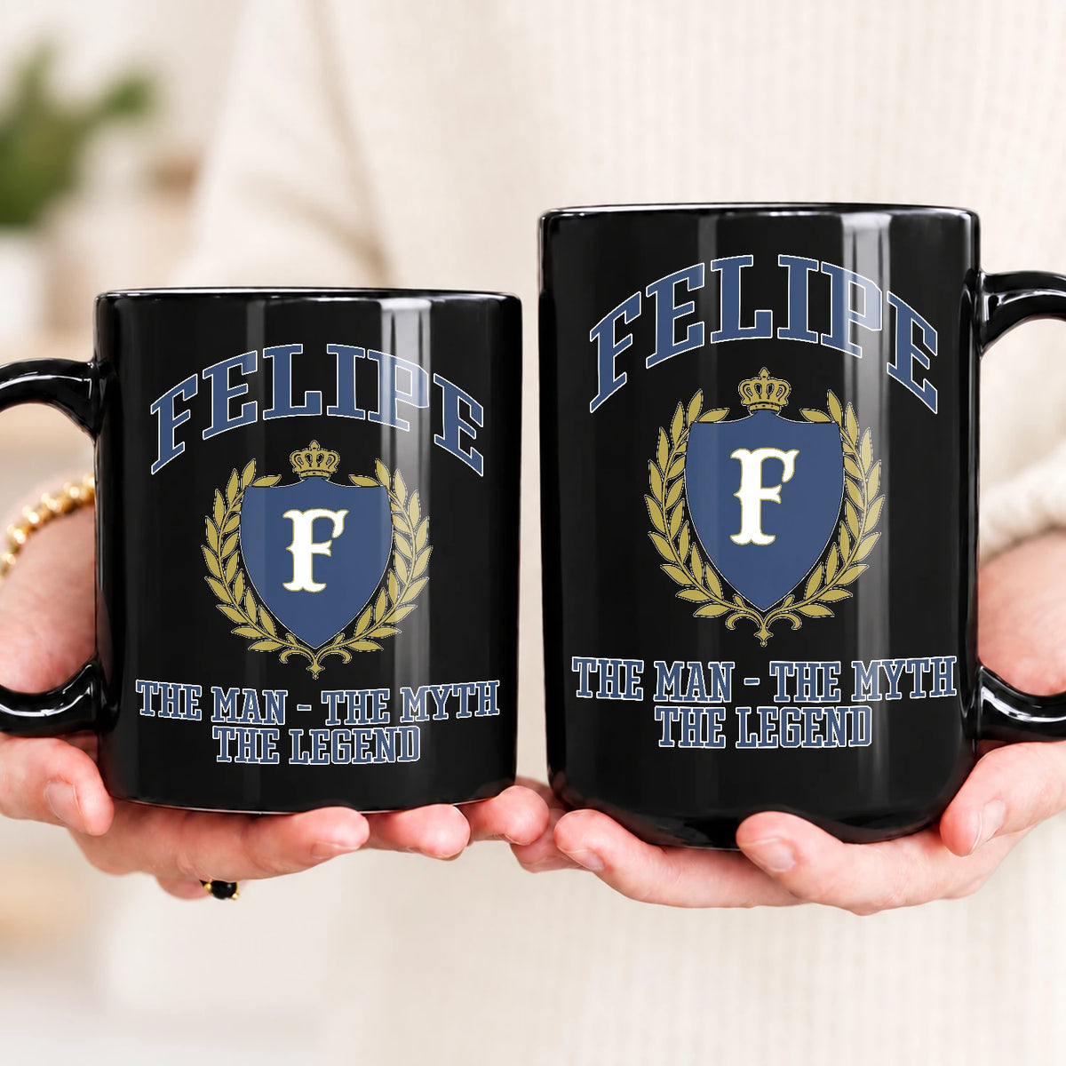 The Man The Myth The Legend Blue And Yellow Logo Mug FELIPE 13K1 MG24