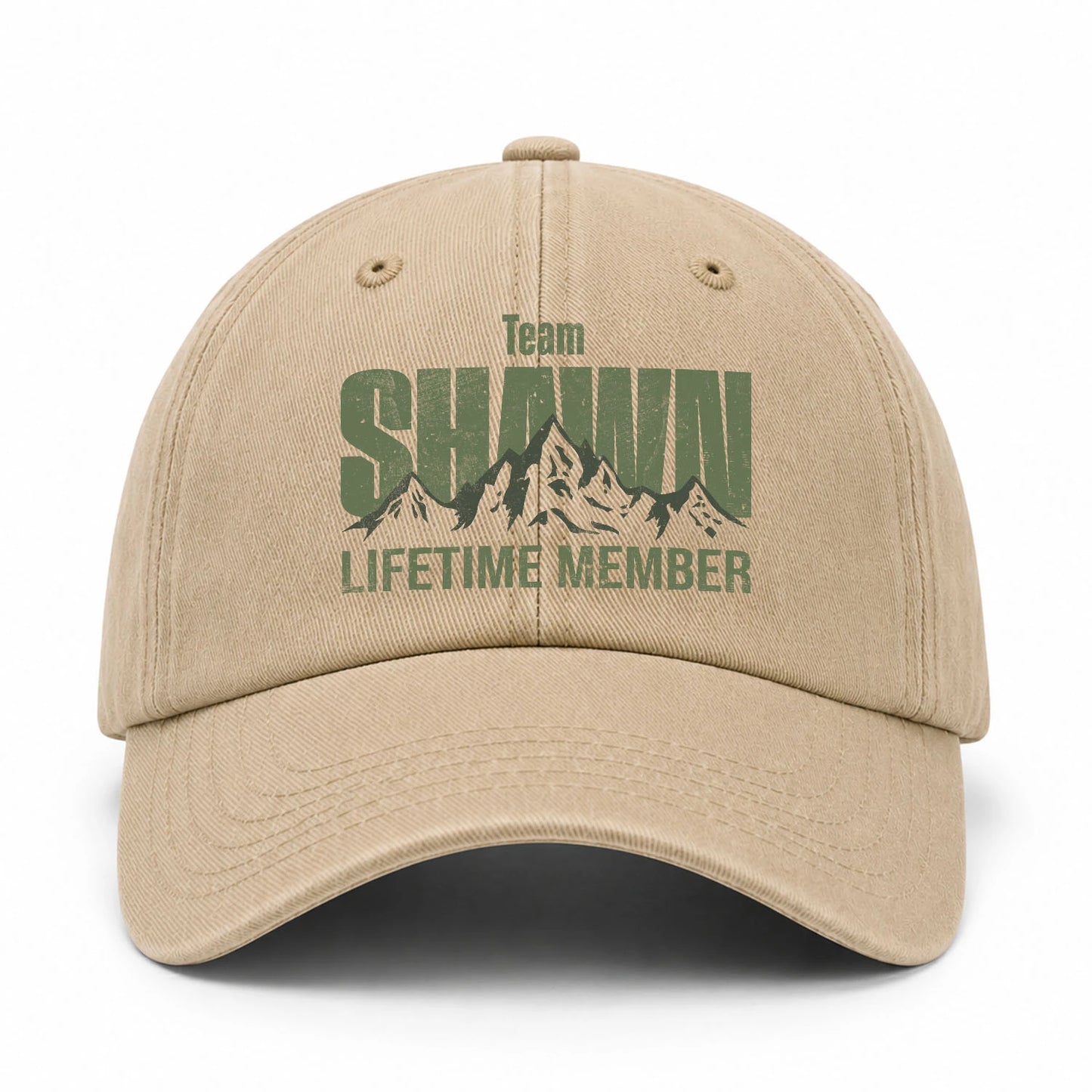 Team Your Name Lifetime Member Mountain Cap SHAWN 13K1 C58PF