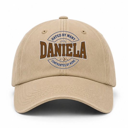 Hated By Many Confronted By None Washed Cap DANIELA 13K1 C36PF