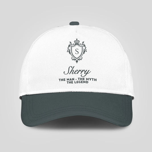 The Man The Myth The Legend Elegant Gray And White Cap SHERRY 13K1 C170PF