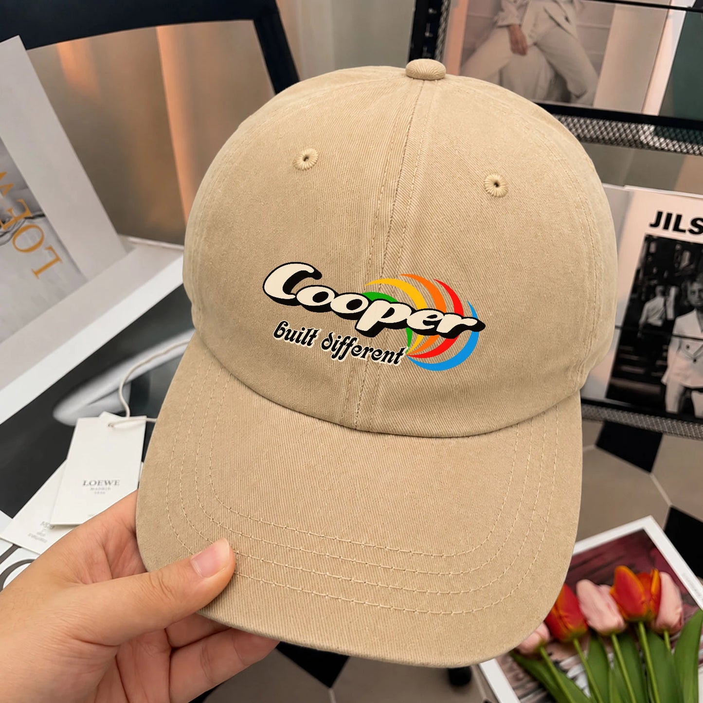 Your Name Built Different Retro Washed Cap COOPER 13K1 C55PF