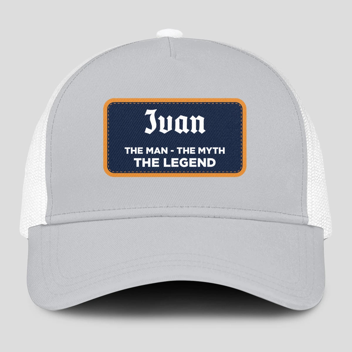 The Man The Myth The Legend Gray Mesh Cap IVAN 13K1 C204PF