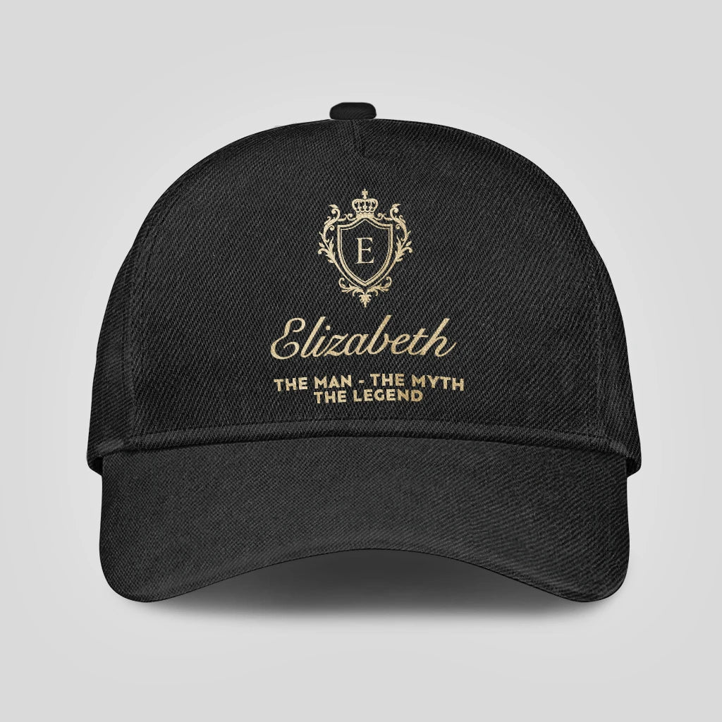 The Man The Myth The Legend Golden Black Cap ELIZABETH 13K1 C141PF