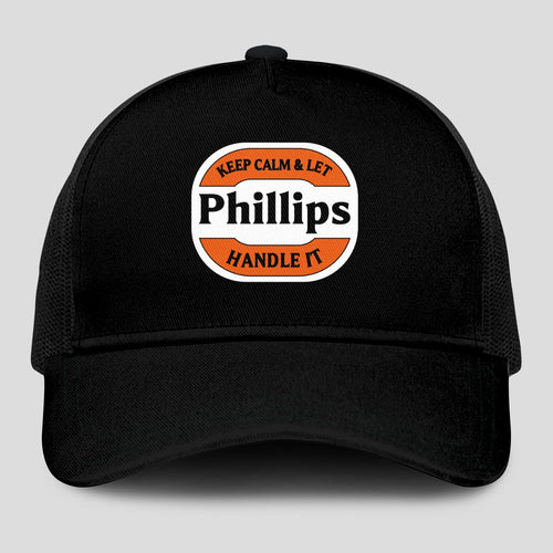Keep Calm & Let Your Name Handle It Black Mesh Cap PHILLIPS 13K1 C199PF