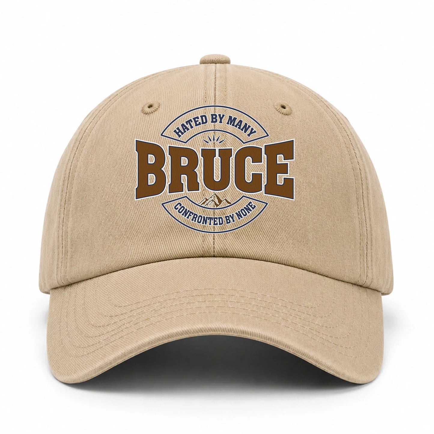 Hated By Many Confronted By None Washed Cap BRUCE 13K1 C36PF