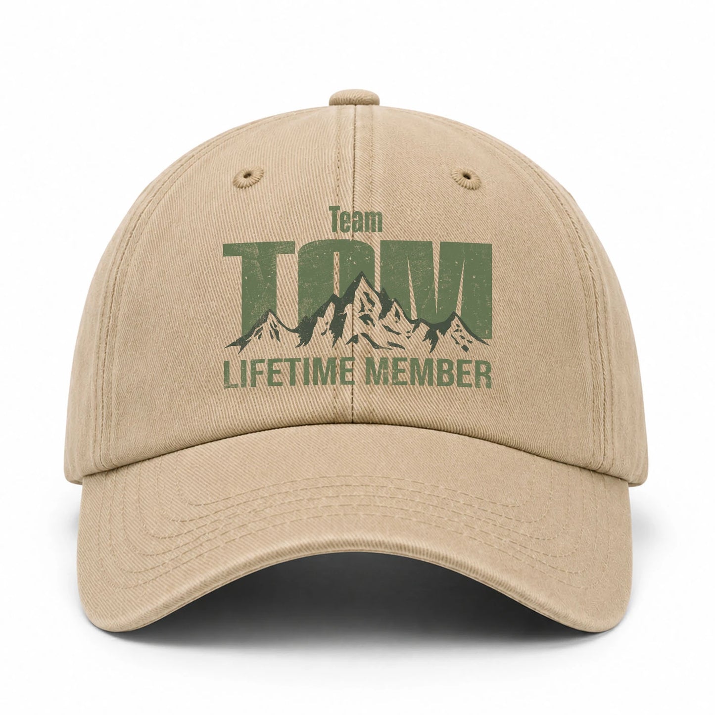 Team Your Name Lifetime Member Mountain Cap TOM 13K1 C58PF