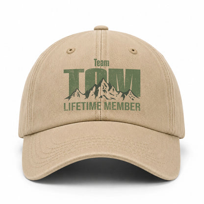 Team Your Name Lifetime Member Mountain Cap TOM 13K1 C58PF