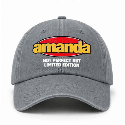 Your Name Not Perfect But Limited Edition Red Logo Washed Cap AMANDA 13K1 C84PF