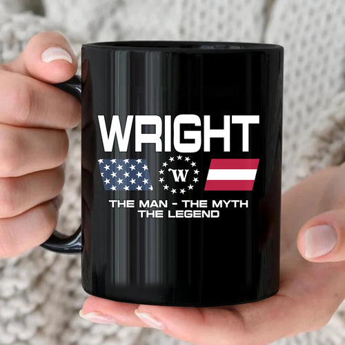 The Man The Myth The Legend Us Flag Mug WRIGHT 13K1 MG23