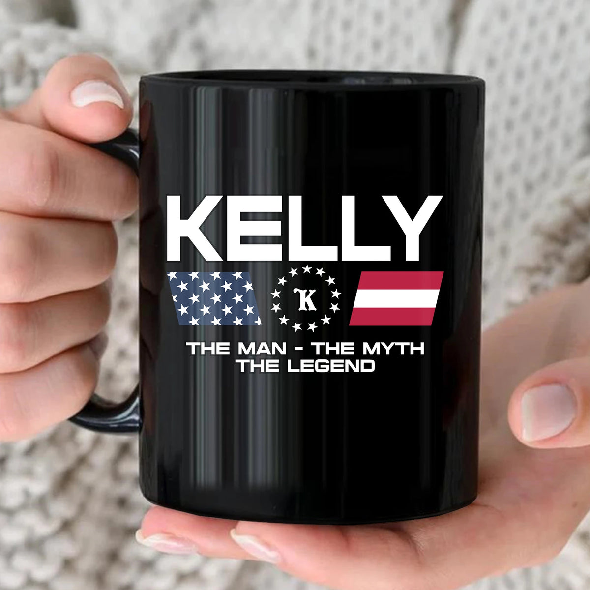 The Man The Myth The Legend Us Flag Mug KELLY 13K1 MG23