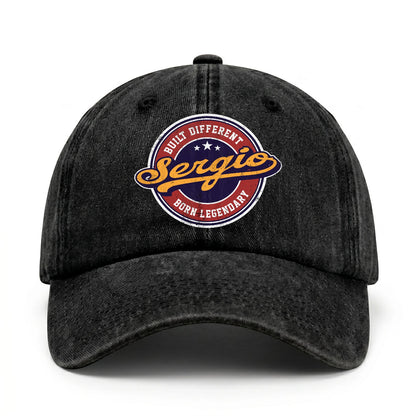 Built Different Born Legendary Logo Washed Cap SERGIO 13K1 C65PF