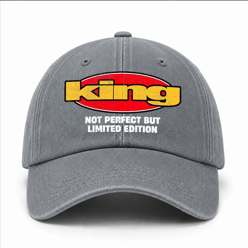 Your Name Not Perfect But Limited Edition Red Logo Washed Cap KING 13K1 C84PF