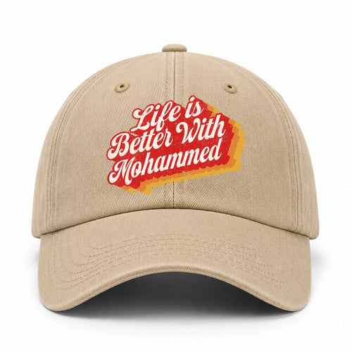 Life Is Better With Your Name Vintage Washed Cap MOHAMMED 13K1 C67PF