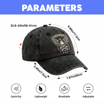 Your Name Guts Over Fear With Eagle And Skull Washed Cap DENNIS 13K1 C75PF